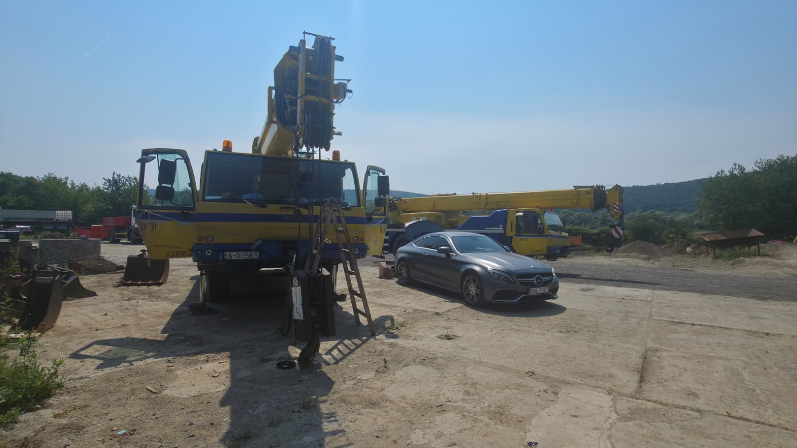 Naprawa żurawia wieżowego Terex